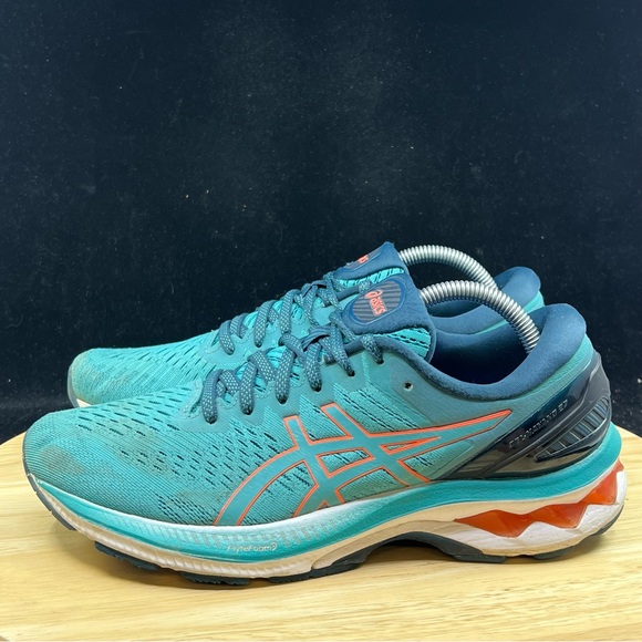 Asics Womens Gel Kayano 27 1012A649 Blue Running Shoes Sneakers Size 9 - Picture 7 of 10